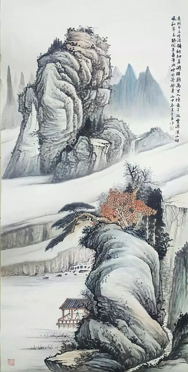 2、最美山水画幅:中国古代有名的十大山水画图片
