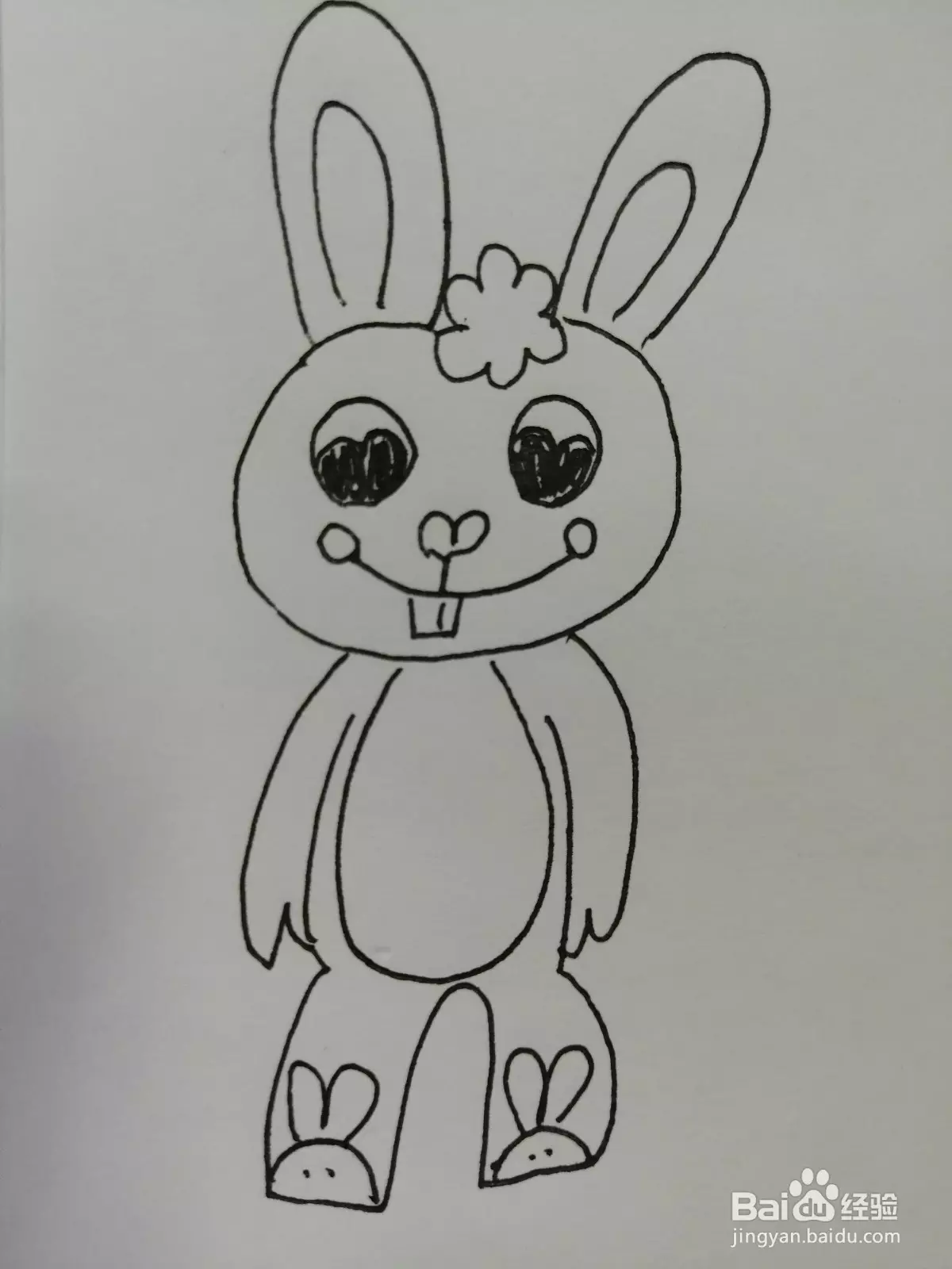 6、小兔子怎么画可爱:小兔子怎么画简单又可爱？