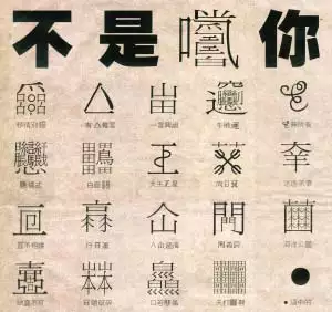 2、中国最难写的字:中国最难写的一个字