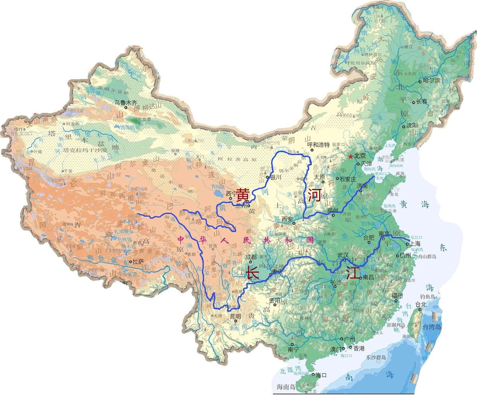 世界上流程最长的十条河流，其中有五条河流位于亚洲