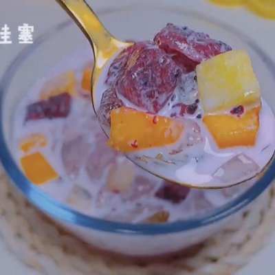 夏日甜品｜白凉粉水果捞制作视频