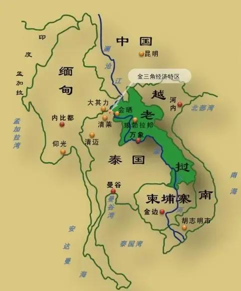 湄南河位置地图图片