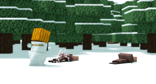 我的世界怎么做雪人，两个雪块堆起来放个南瓜即可(具有攻击性)