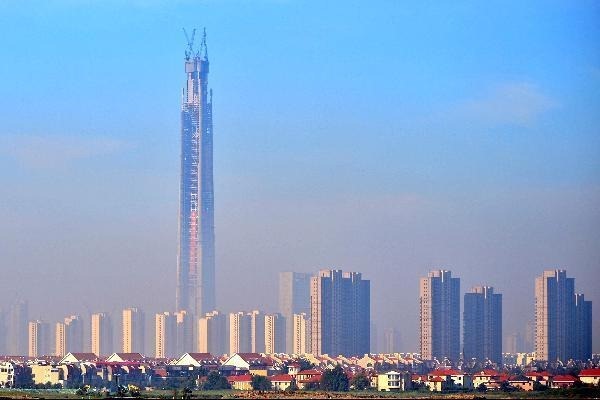 中国结构第一高楼天津高银117大厦创世界纪录