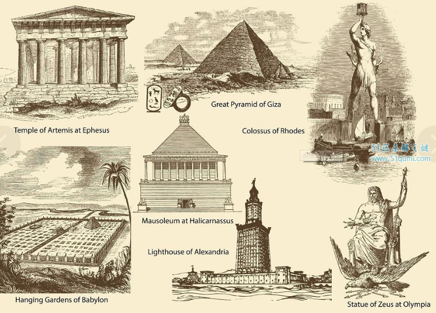 世界七大奇迹，埃及胡夫金字塔完全由人工建成