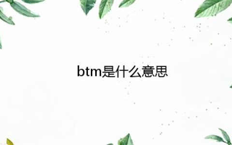 btm是什么意思 代表什么
