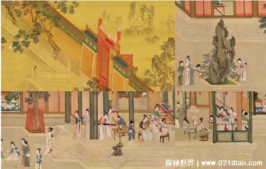 汉宫春晓图高清大图全景，中国十大传世名画之一