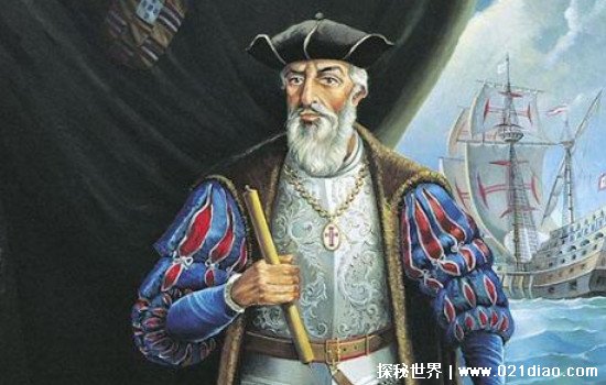 葡萄牙著名的航海家达伽马航海路线，从欧洲绕好望角再到印度