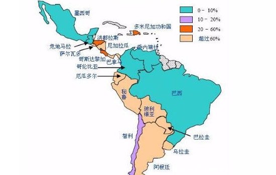 南美洲有哪些国家和地区组成，12个国家3个地区(两个地区有争议)