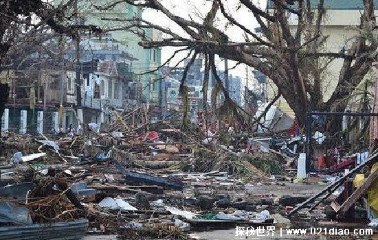史上最强台风21级叫什么名，泰培(近十万人受灾/房屋全成废墟)