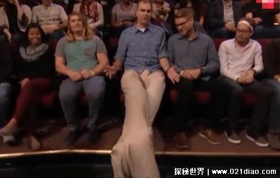 世界上腿最长的人，男的丹尼尔腿长2米(女的霍利腿长1.25米)