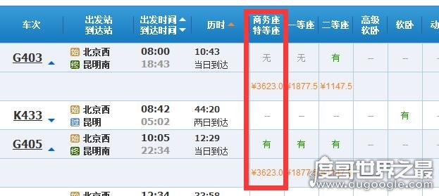 中国最贵的火车票，北京到莫斯科k3次列车(最高票价5600)