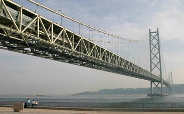 明石海峡大桥-目前世界上跨距最大的桥梁及悬索桥吊桥