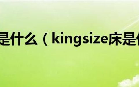 kingsize床是什么（kingsize床是什么意思）