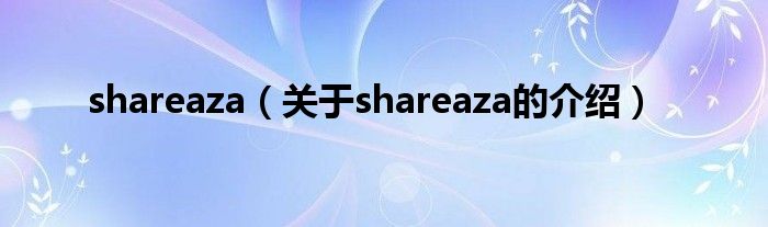 shareaza（关于shareaza的介绍）