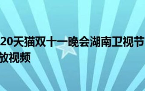 【完整版】2020天猫双十一晚会湖南卫视节目单 狂欢夜直播在线观看回放视频