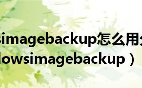 windowsimagebackup怎么用分区工具还原（windowsimagebackup）