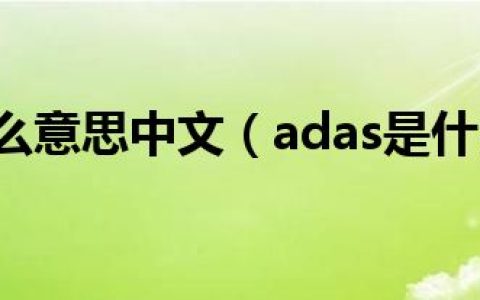 adas是什么意思中文（adas是什么意思）