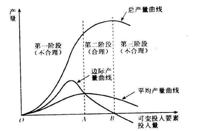 边际产量和平均产量图（边际产量与平均产量的关系图）