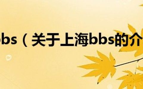 上海bbs（关于上海bbs的介绍）