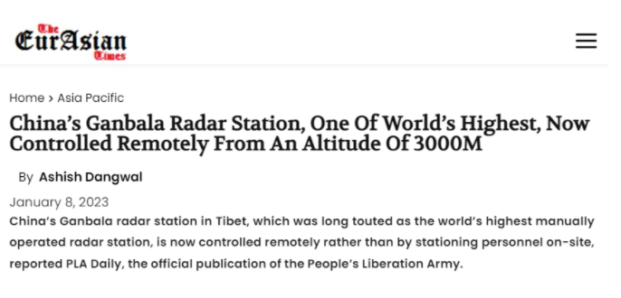 印军偷袭怎么办？中国将高海拔雷达站改为无人模式引印媒关注